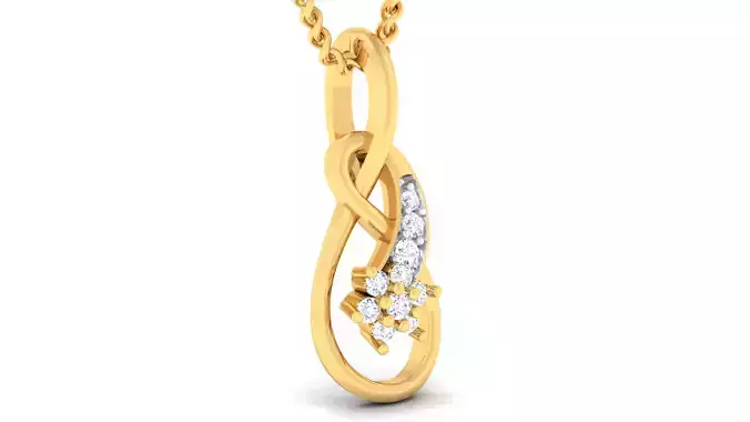 Women pendant earrings set 3dm mgx render detail