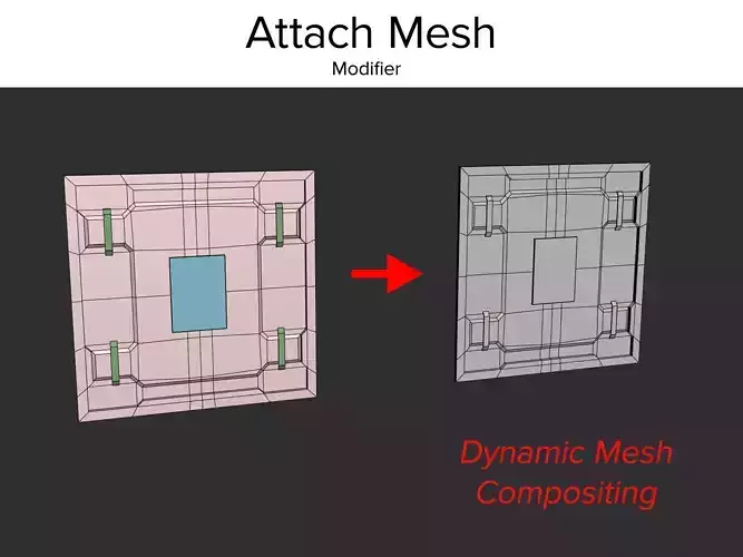 Attach Mesh Modifier 3D model