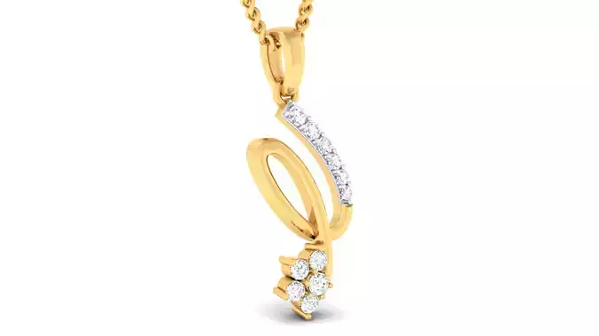 Women pendant earrings set 3dm mgx render detail