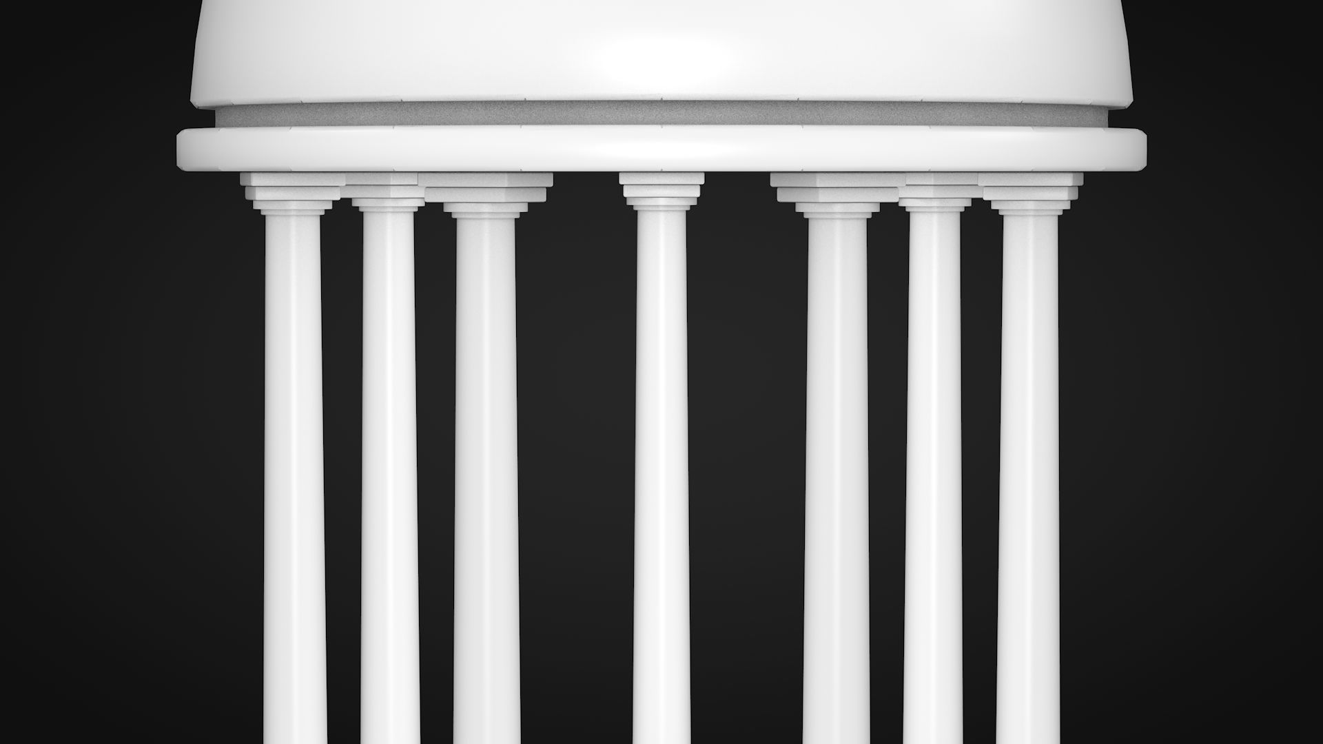 A Rotunda - Dome Low-poly 3D model_5