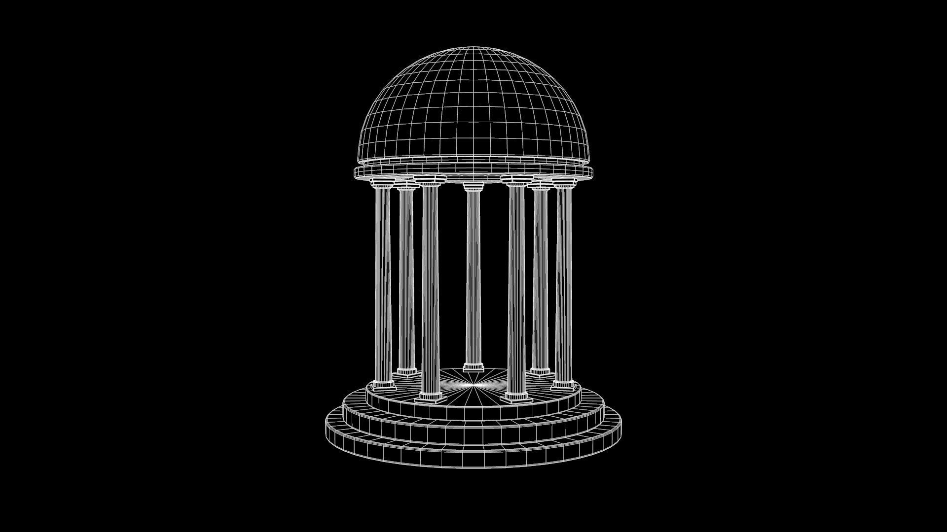 A Rotunda - Dome Low-poly 3D model_7