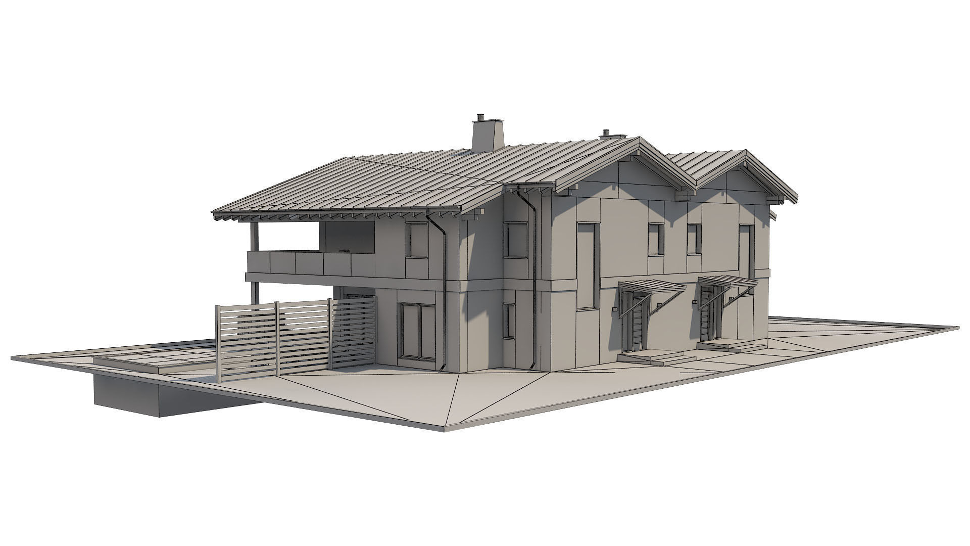 Chalet House 5 3D model_3