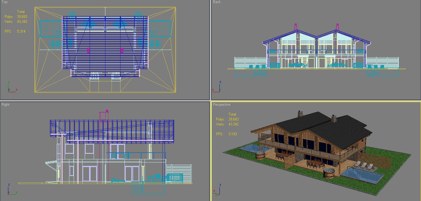 Chalet House 5 3D model_12