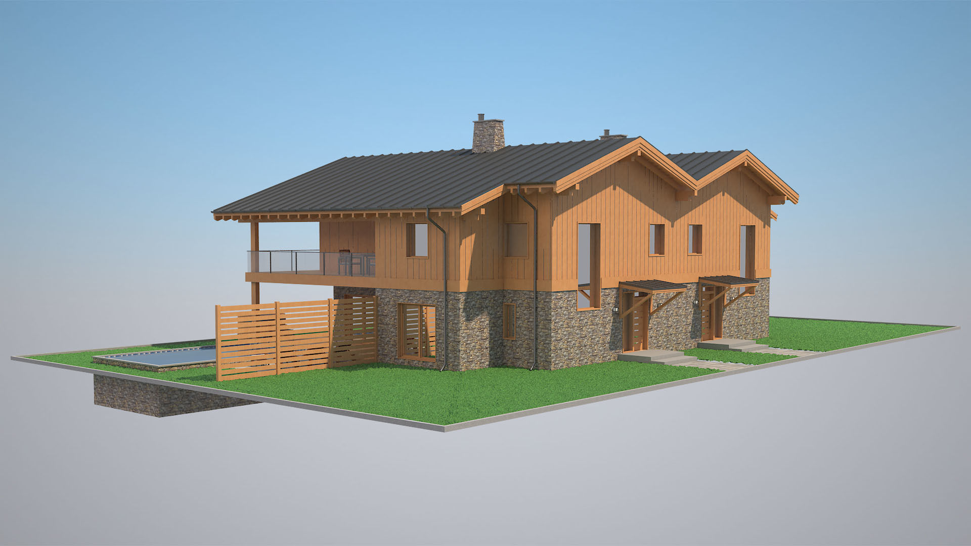 Chalet House 5 3D model_2