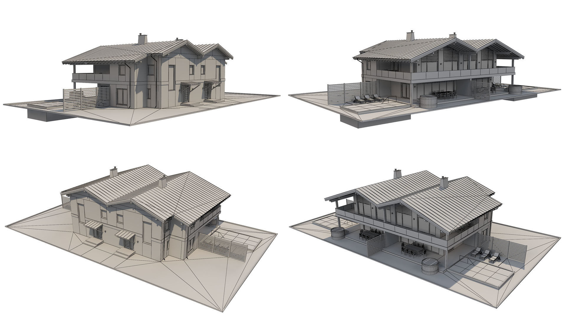 Chalet House 5 3D model_9
