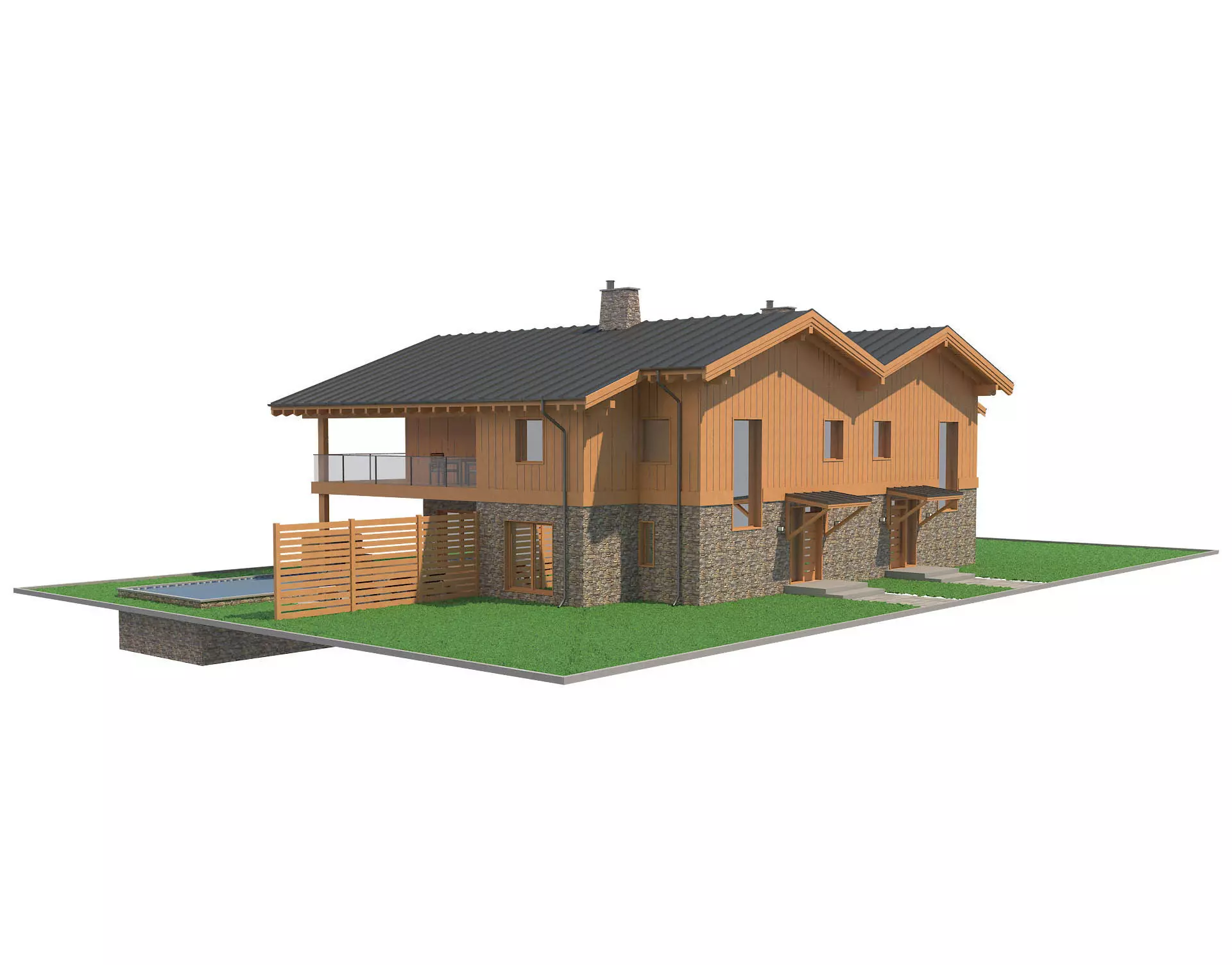 Chalet House 5 3D model_0