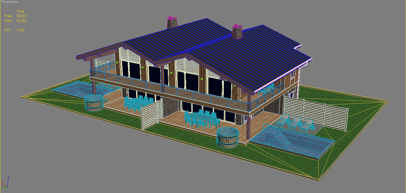 Chalet House 5 3D model_11