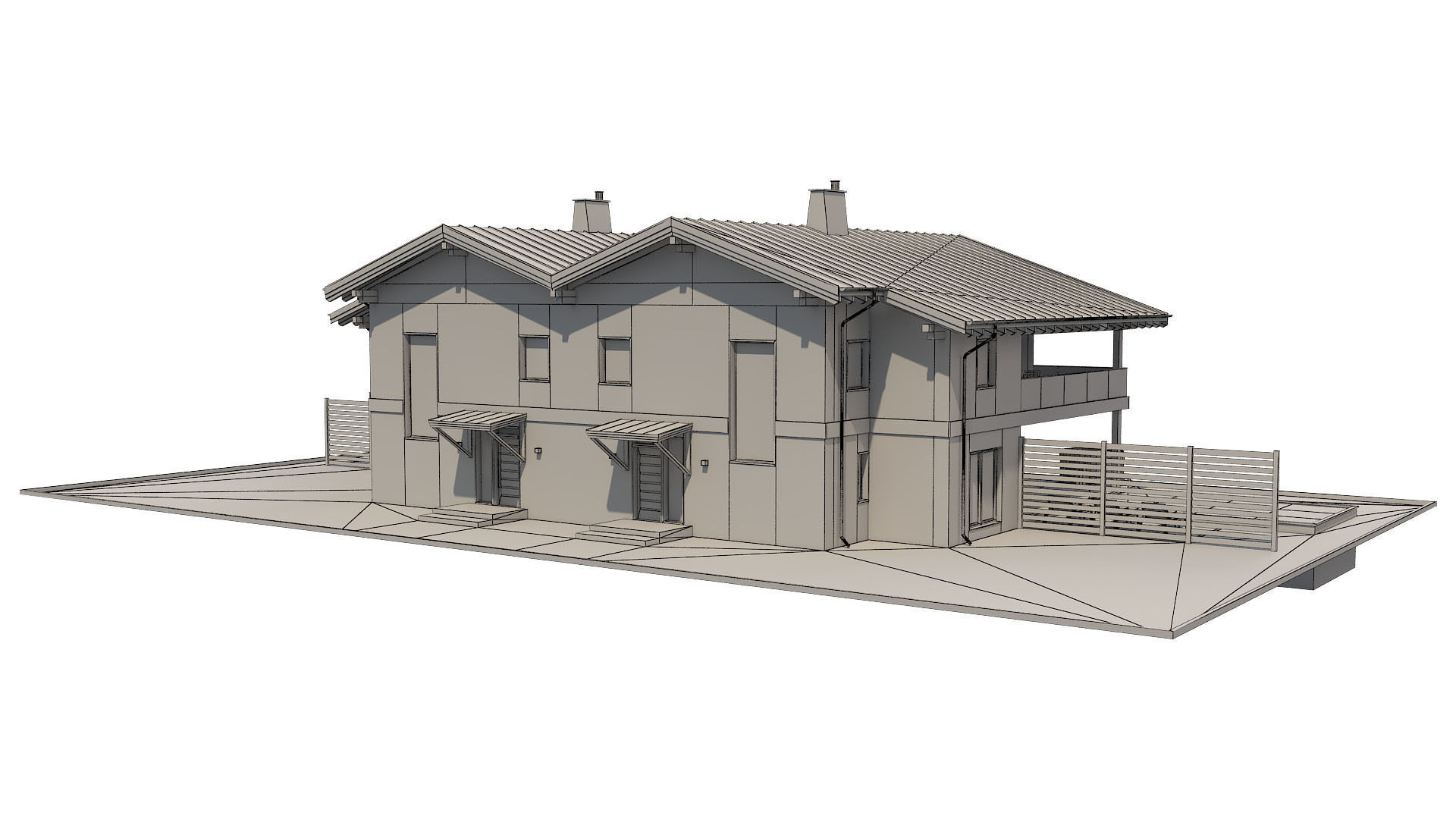 Chalet House 5 3D model_4