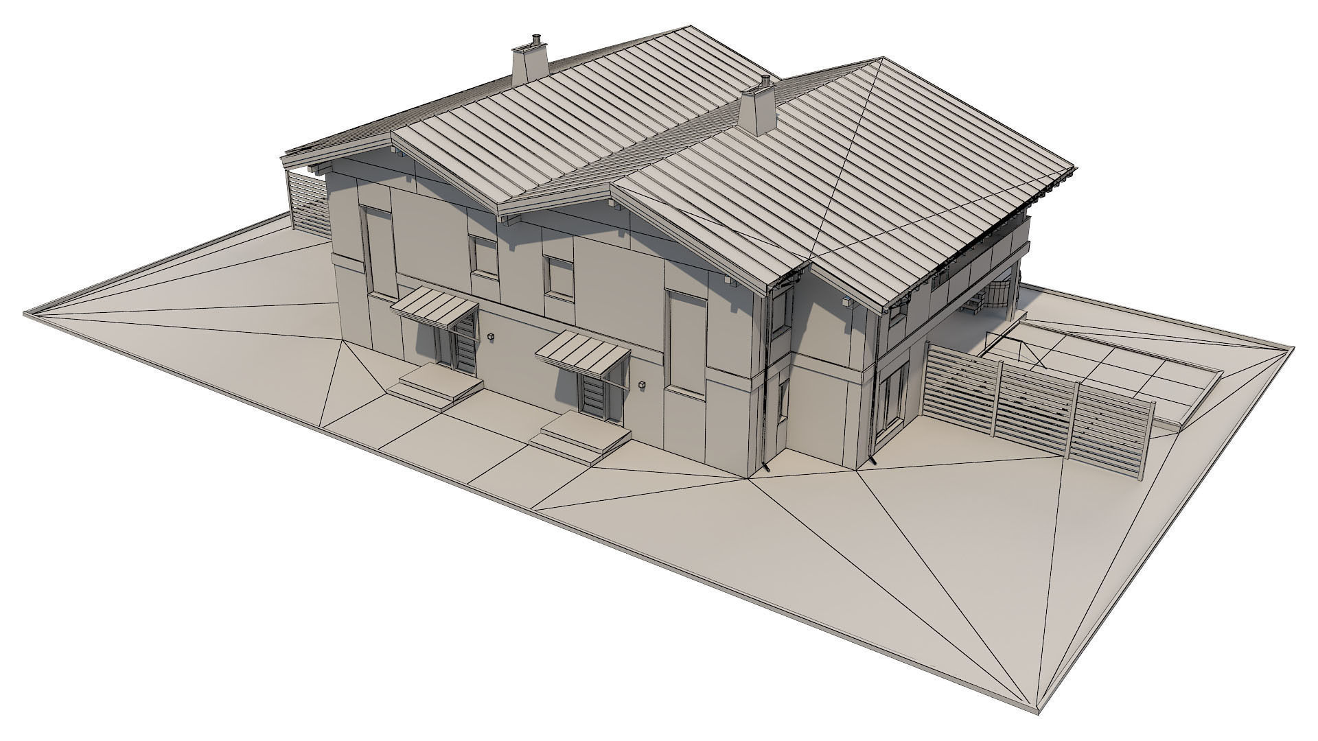Chalet House 5 3D model_7