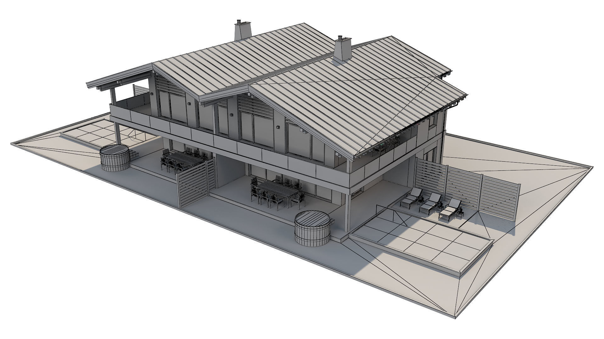 Chalet House 5 3D model_8