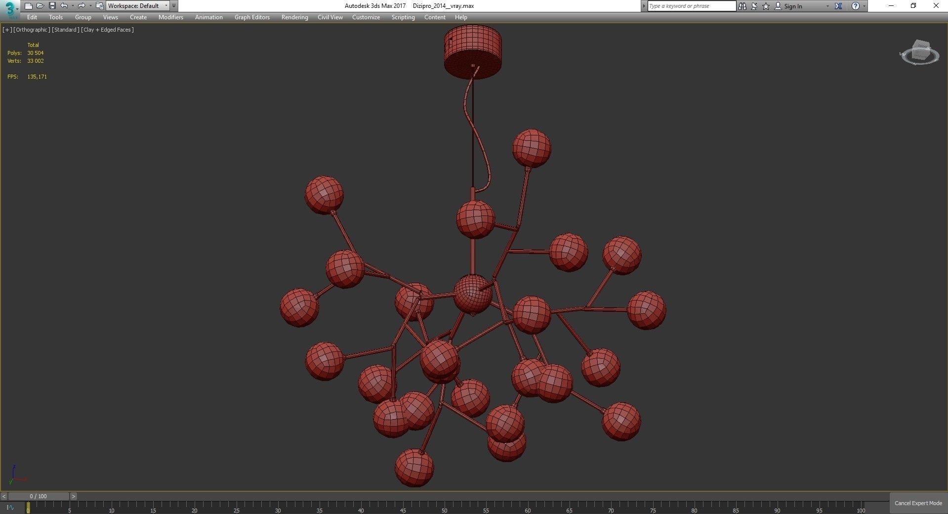 Chandeliers 3d models Collection 10 models Low-poly 3D model_39