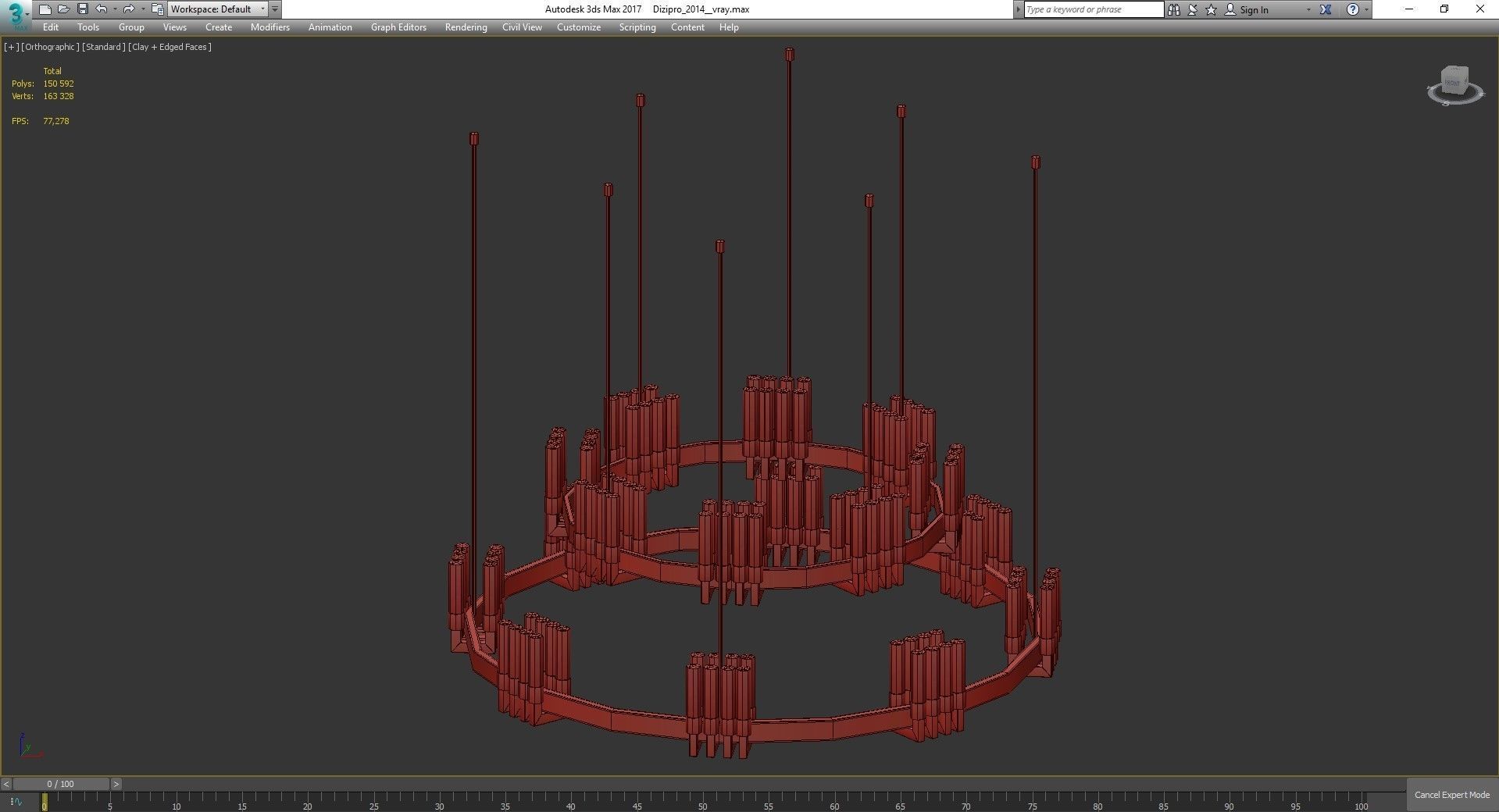 Chandeliers 3d models Collection 10 models Low-poly 3D model_12