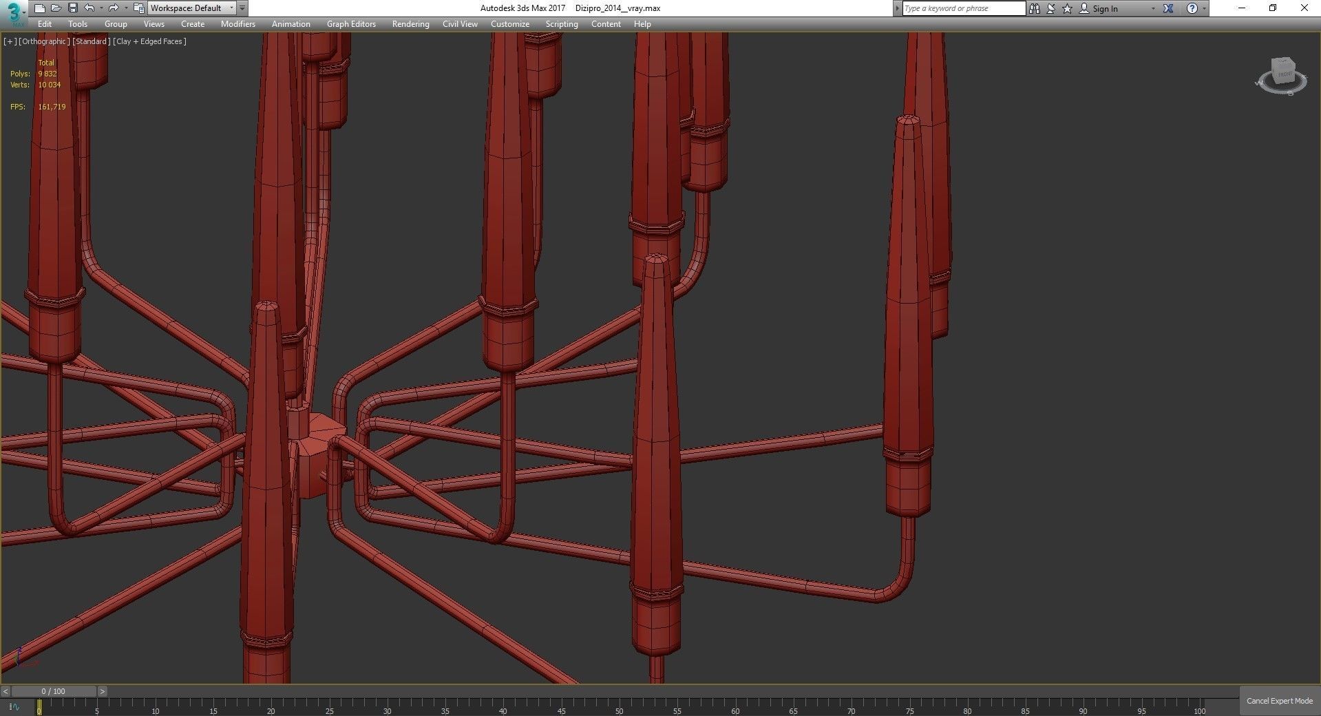 Chandeliers 3d models Collection 10 models Low-poly 3D model_44
