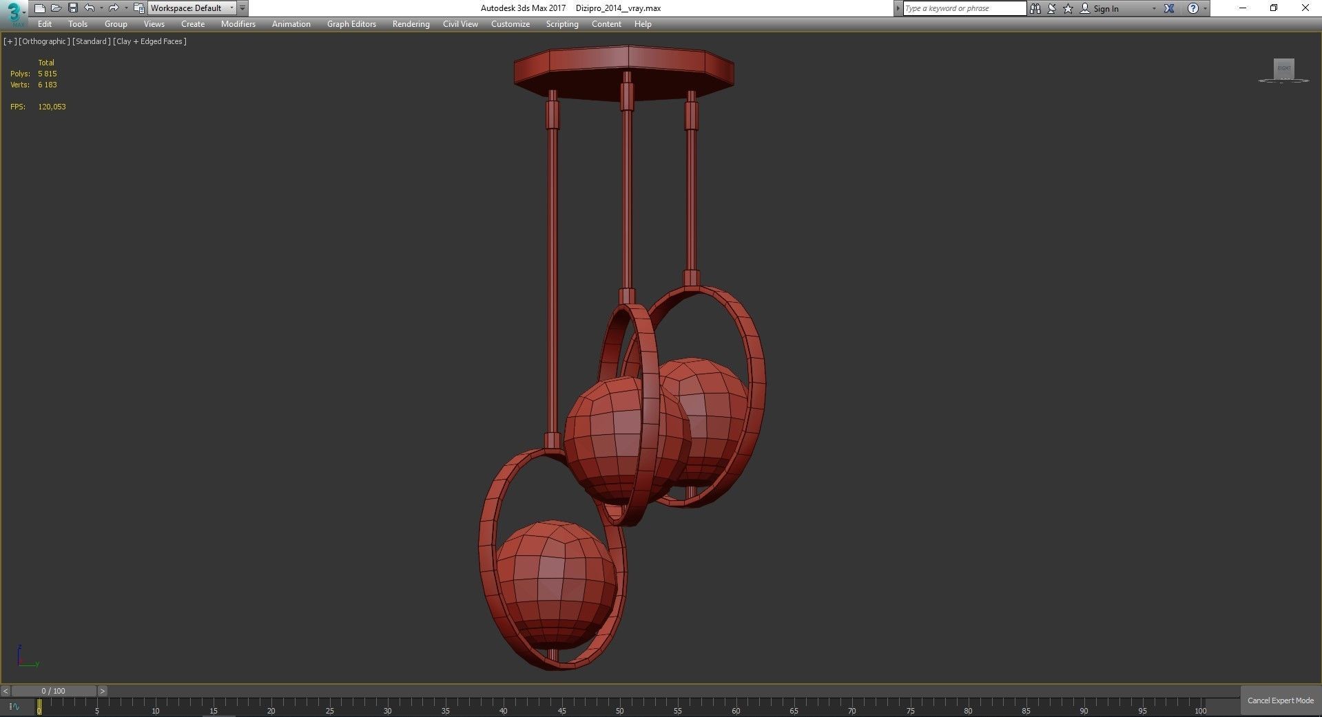 Chandeliers 3d models Collection 10 models Low-poly 3D model_23