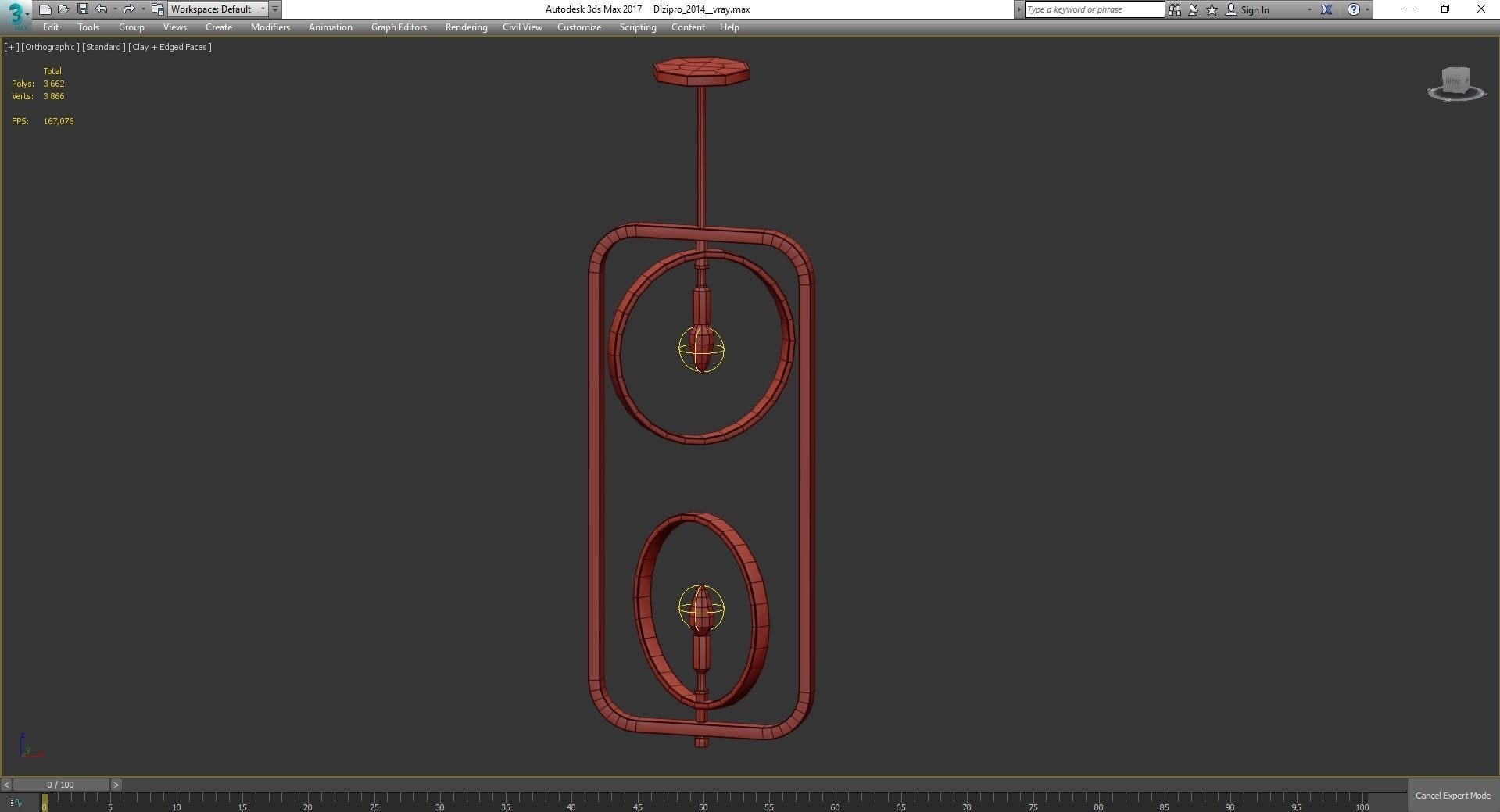 Chandeliers 3d models Collection 10 models Low-poly 3D model_26