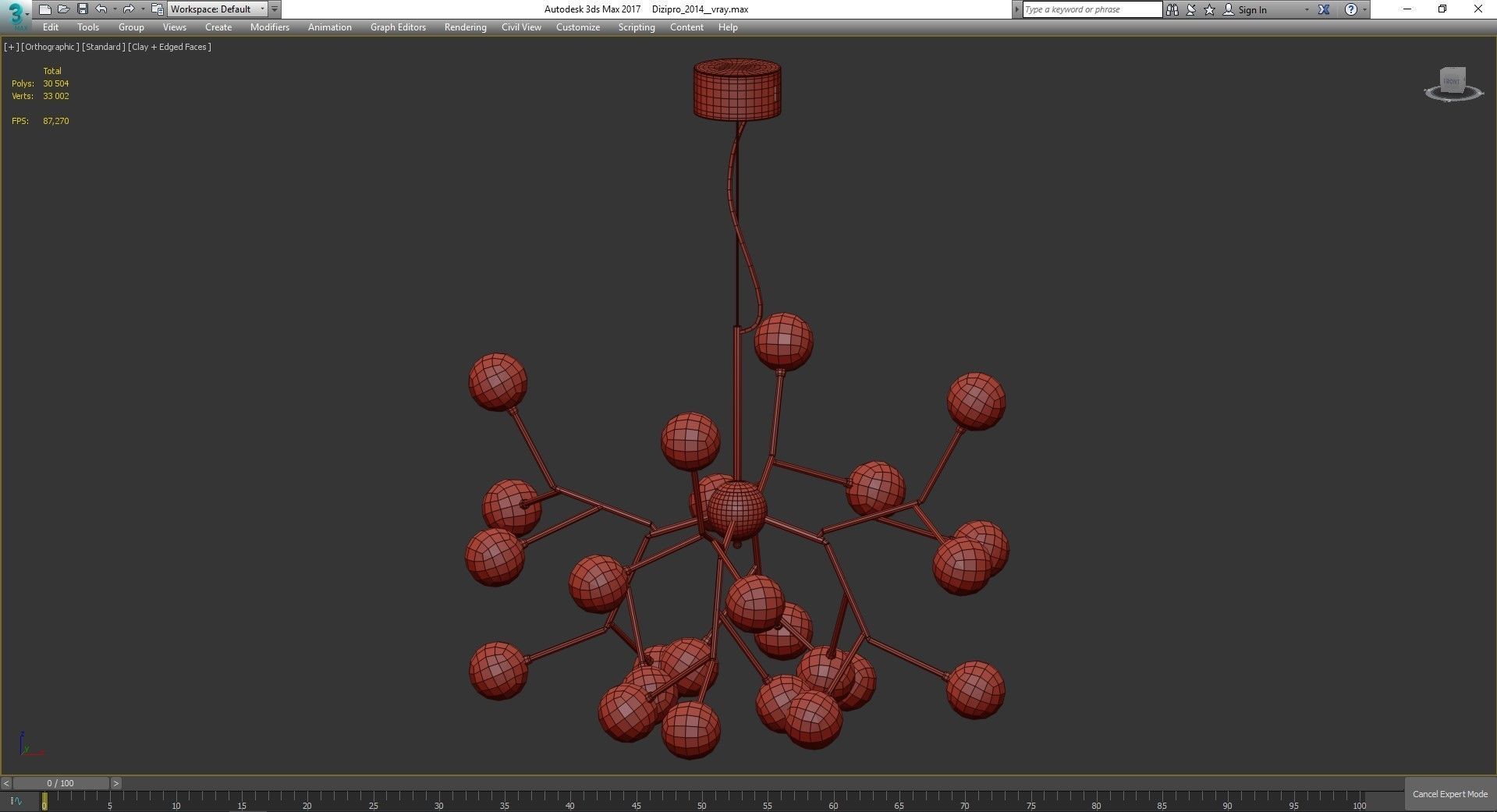Chandeliers 3d models Collection 10 models Low-poly 3D model_38