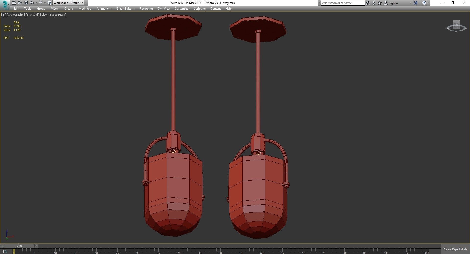 Chandeliers 3d models Collection 10 models Low-poly 3D model_9