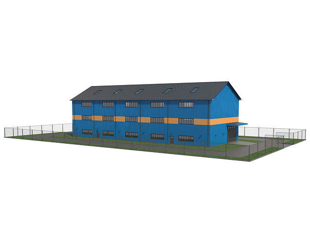 Warehouse With Interior 1 3D model
