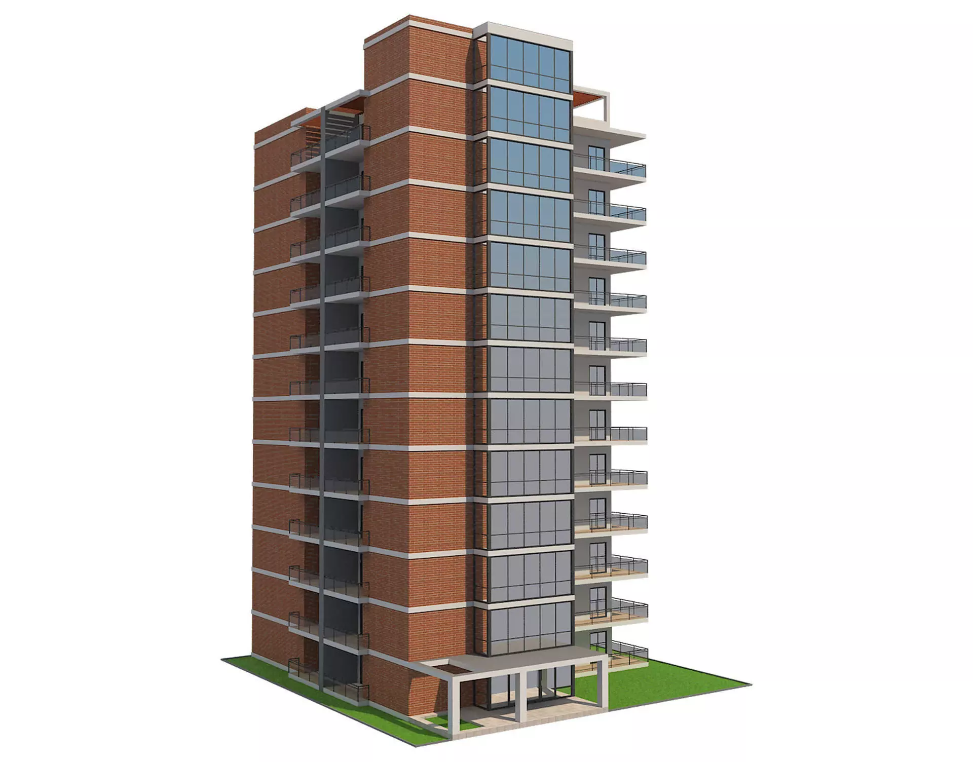 Apartment Building 12 3D model