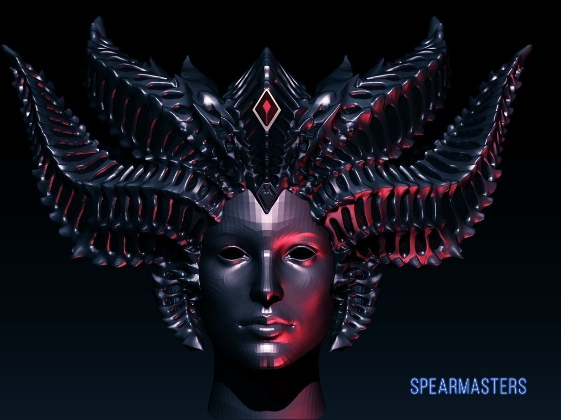 Diablo 4 Lilith Horns cosplay 3d model stl for printing 3D print model_5