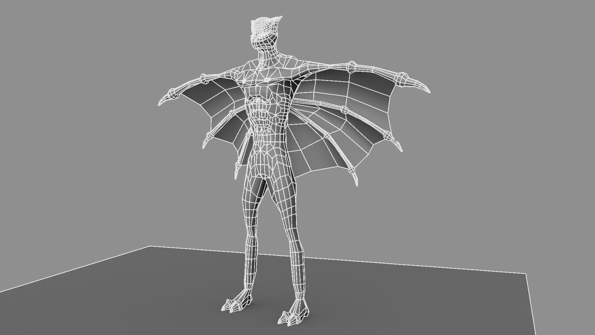 Zombie bat 3D model_7