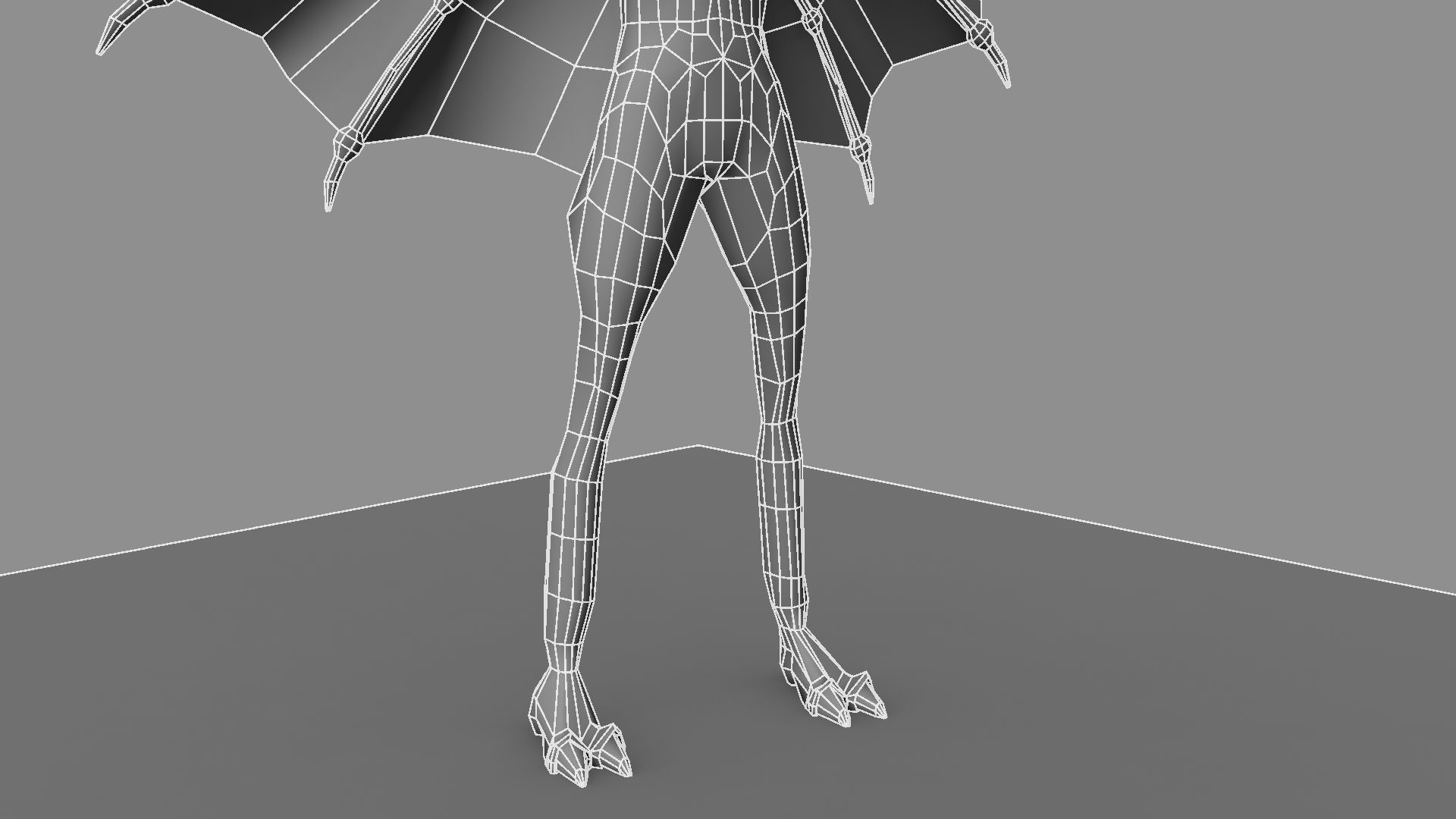 Zombie bat 3D model_10