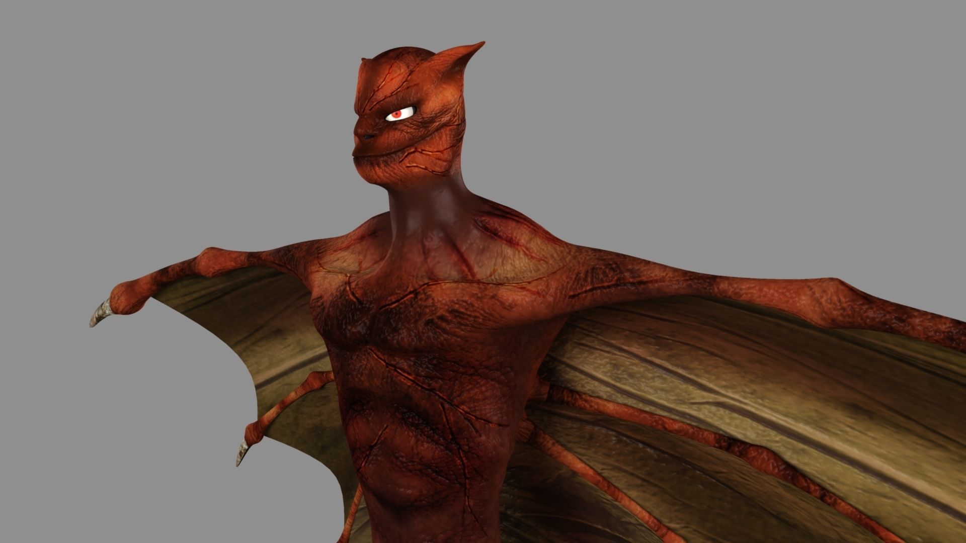 Zombie bat 3D model_22