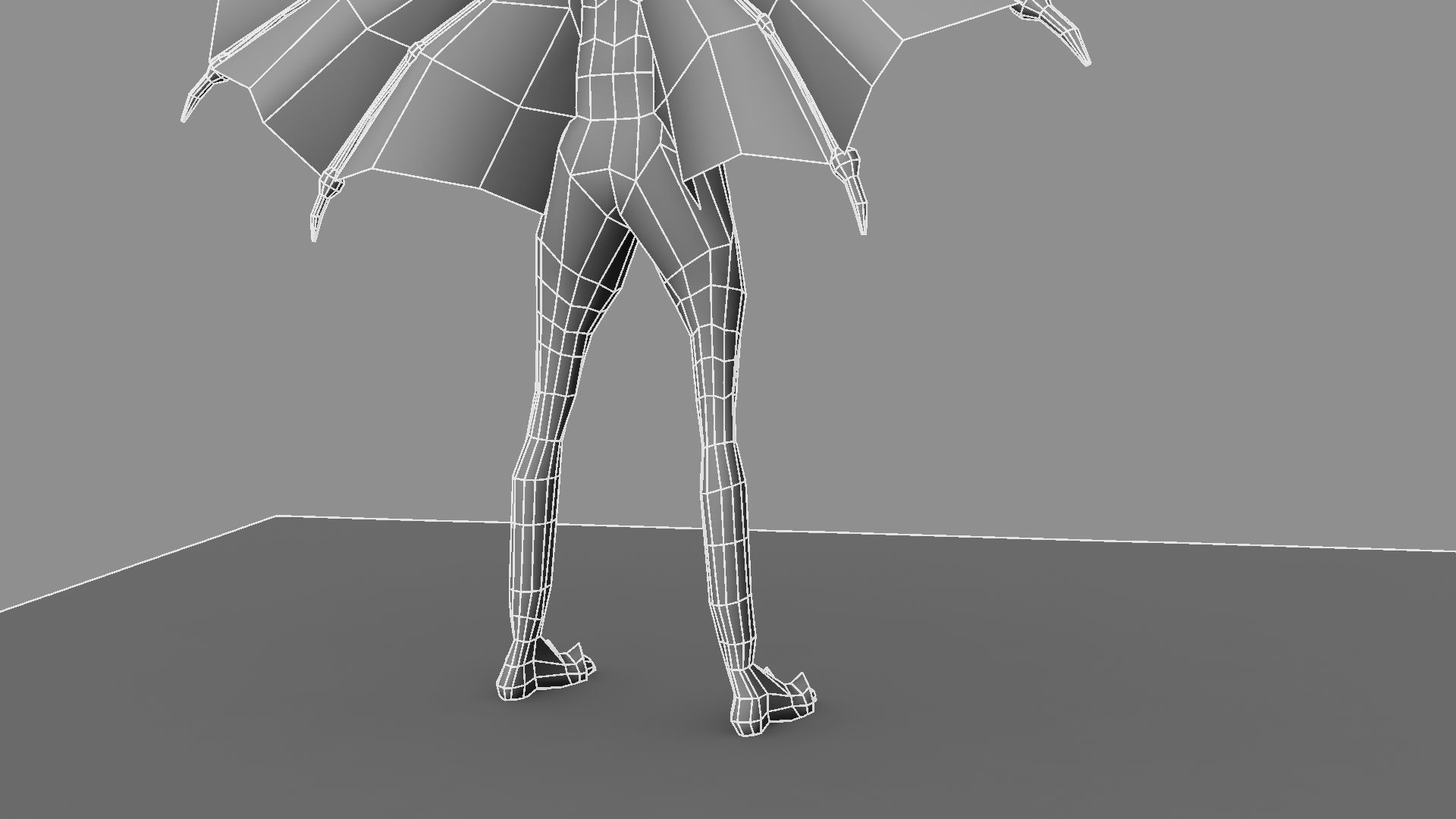 Zombie bat 3D model_12