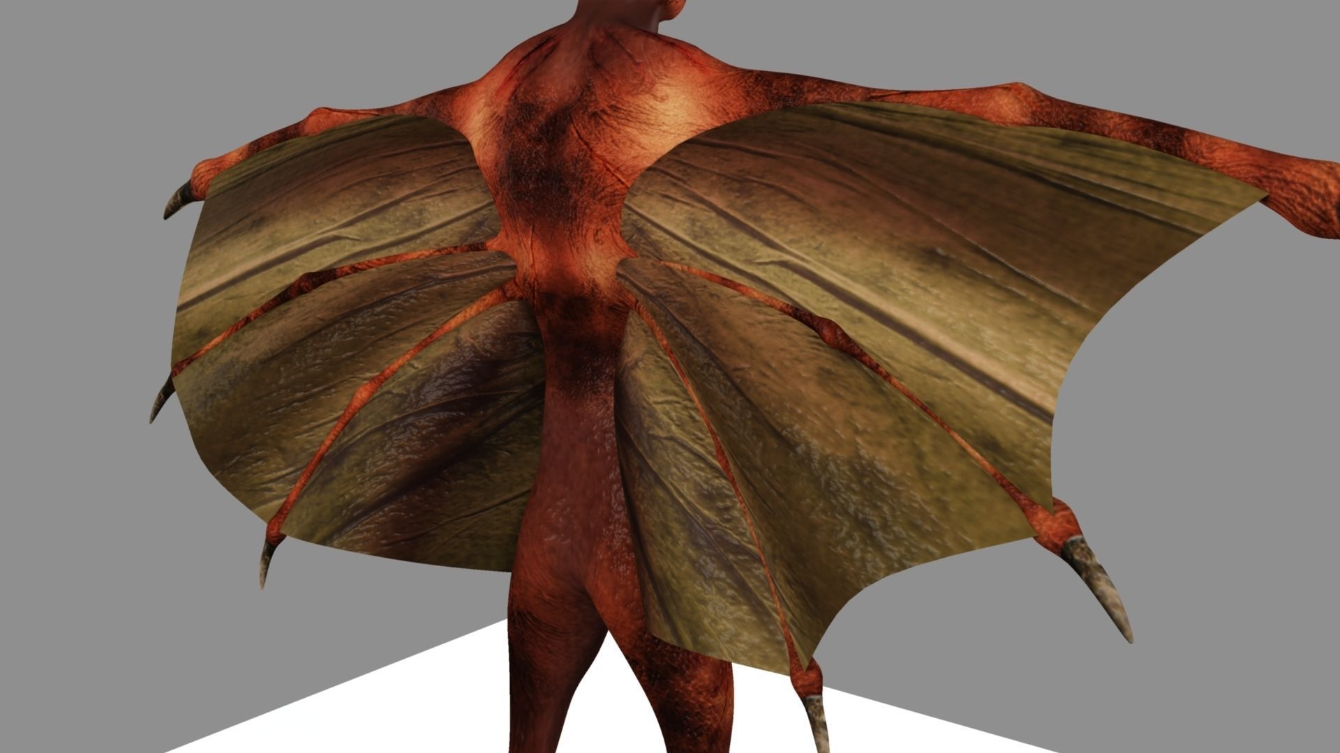Zombie bat 3D model_26