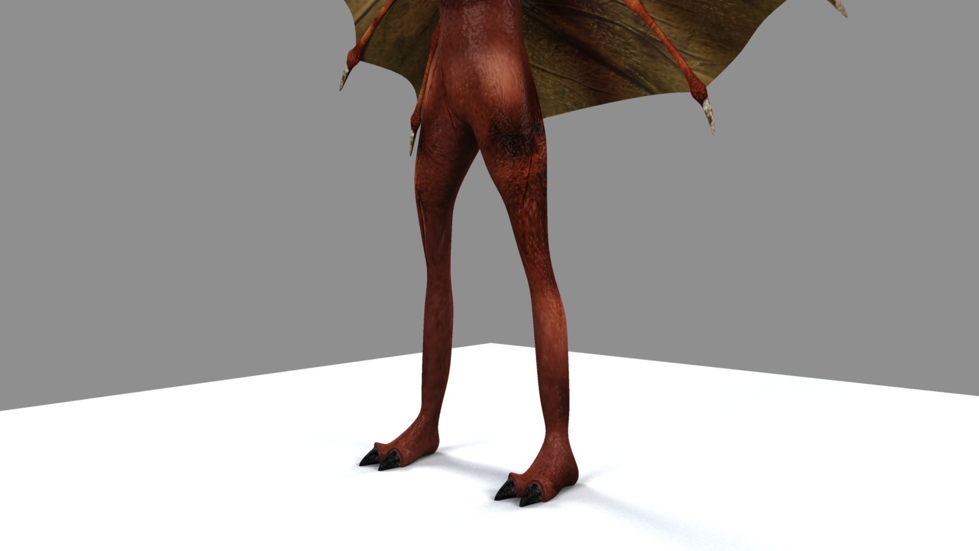 Zombie bat 3D model_5