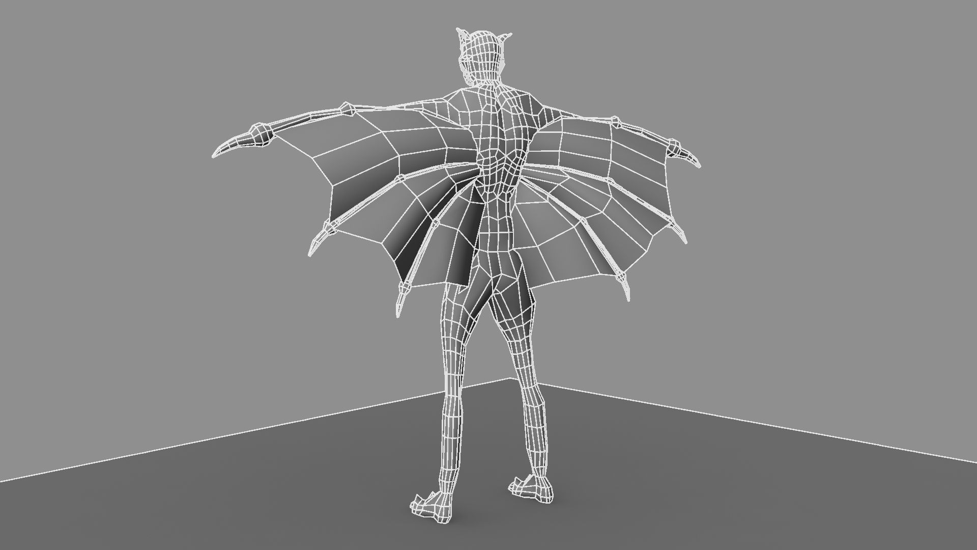 Zombie bat 3D model_8