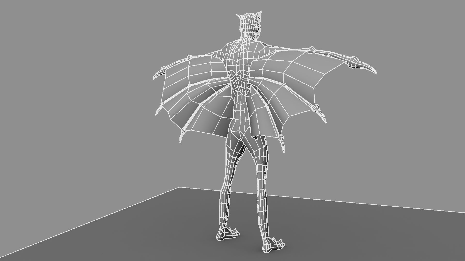 Zombie bat 3D model_6