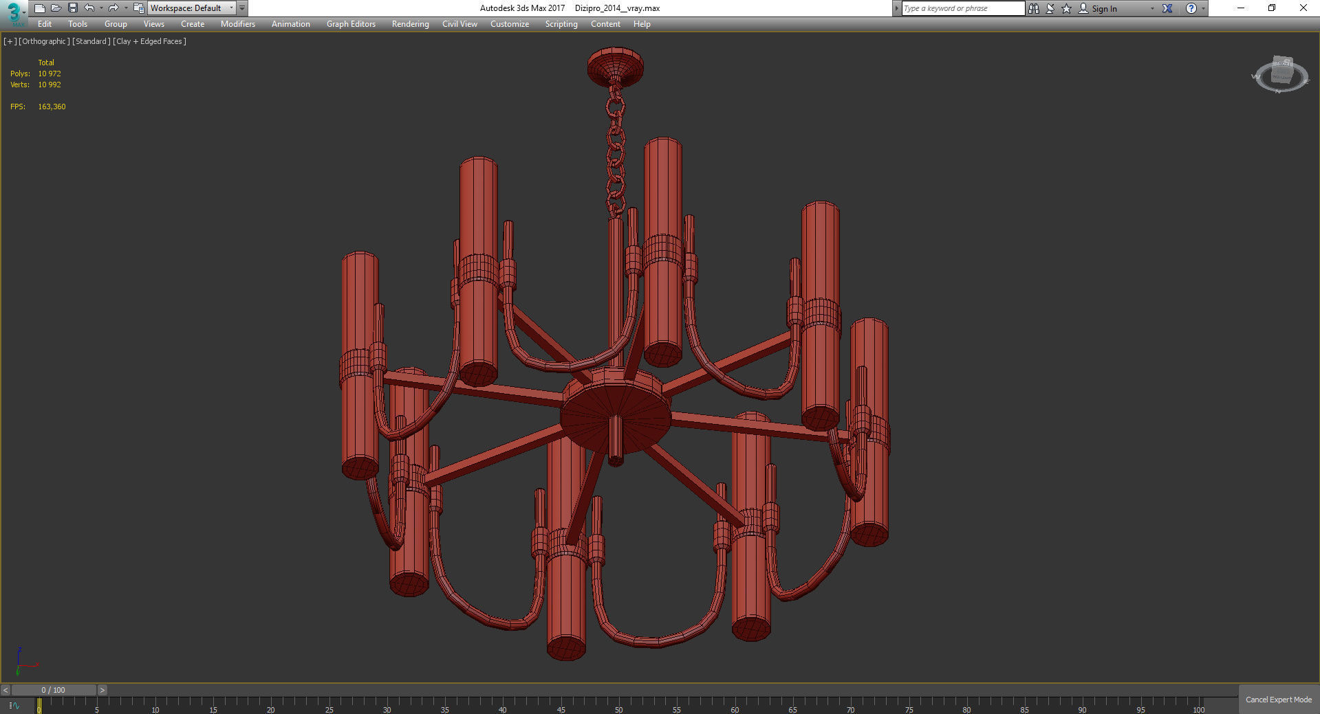 Chandeliers 3d models Collection 10 models Low-poly 3D model_29