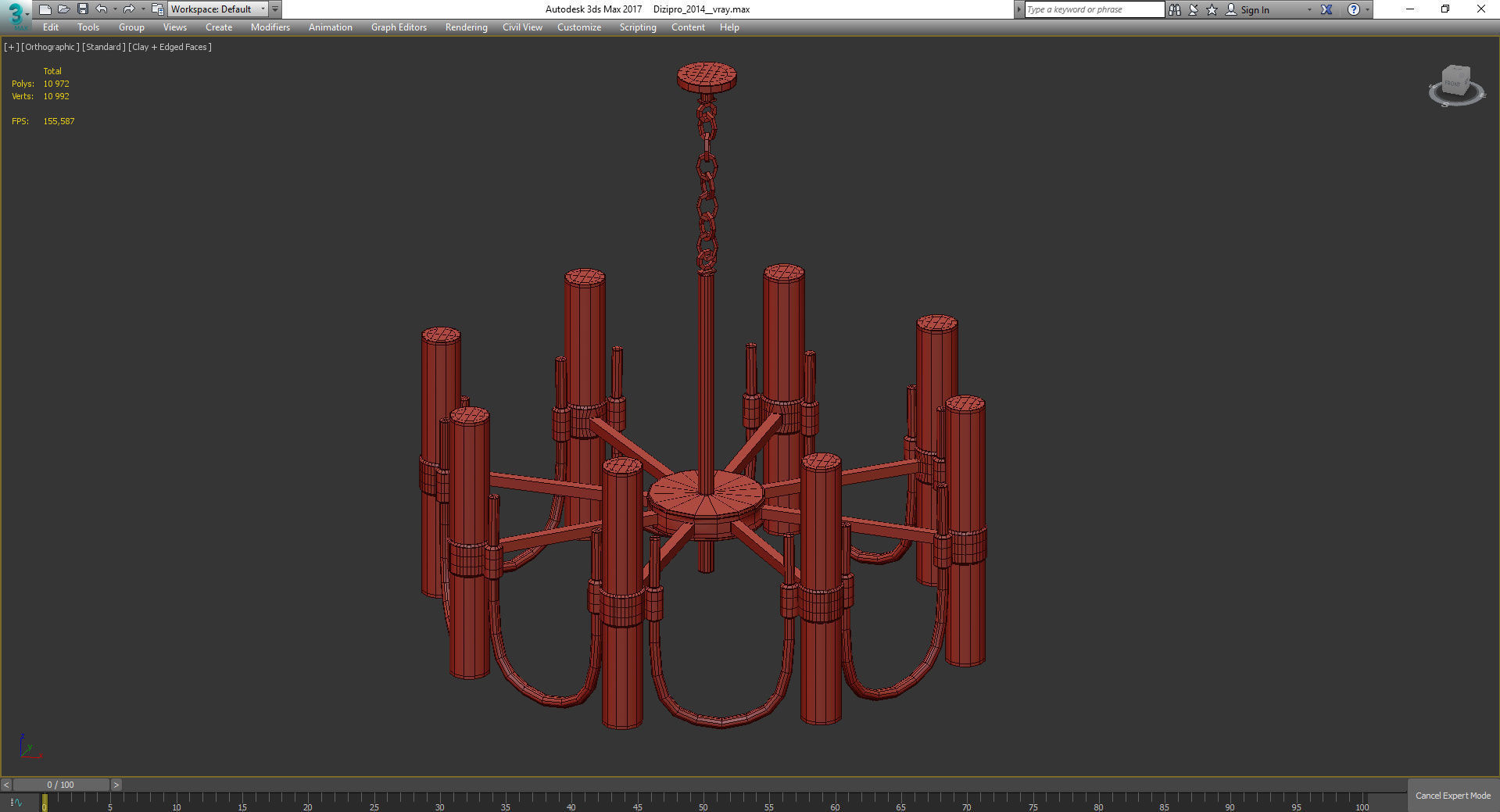 Chandeliers 3d models Collection 10 models Low-poly 3D model_28