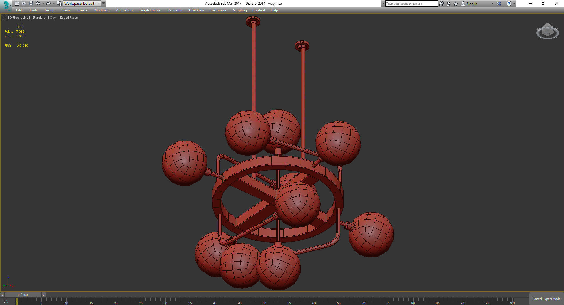 Chandeliers 3d models Collection 10 models Low-poly 3D model_50