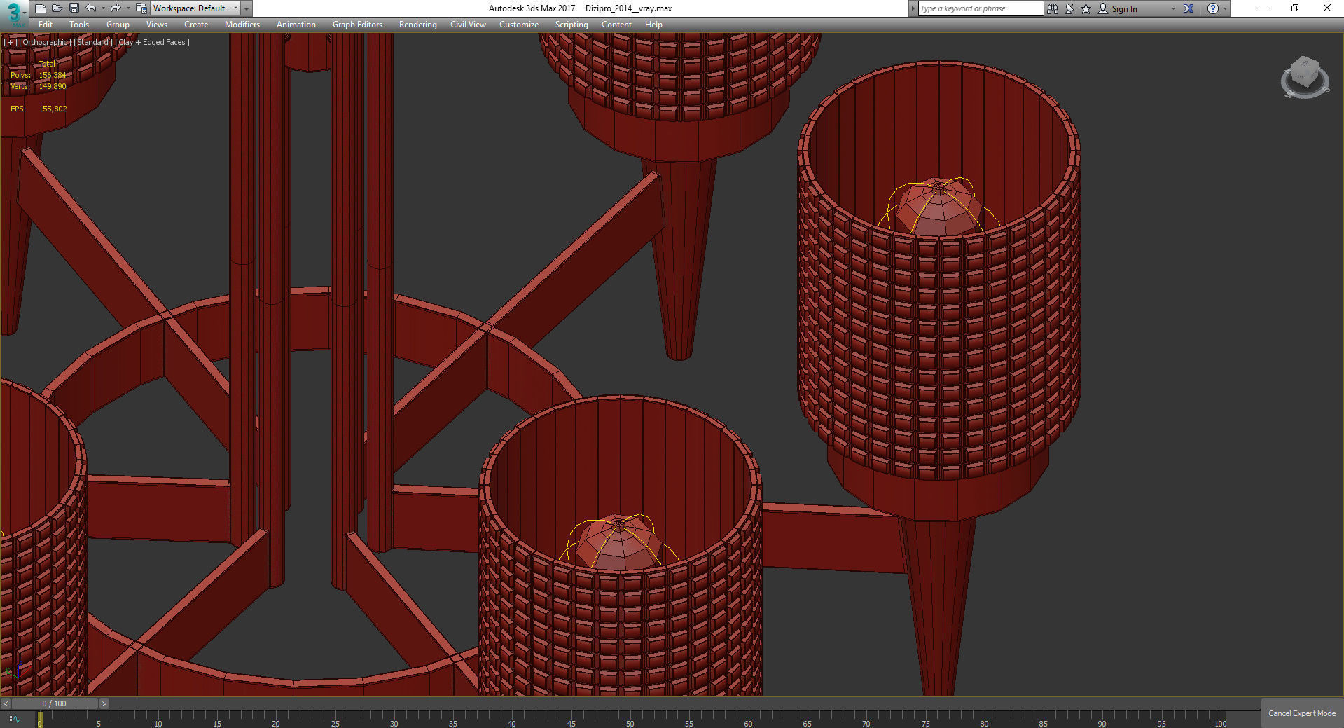 Chandeliers 3d models Collection 10 models Low-poly 3D model_36
