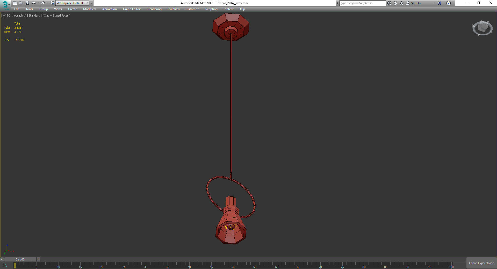Chandeliers 3d models Collection 10 models Low-poly 3D model_8