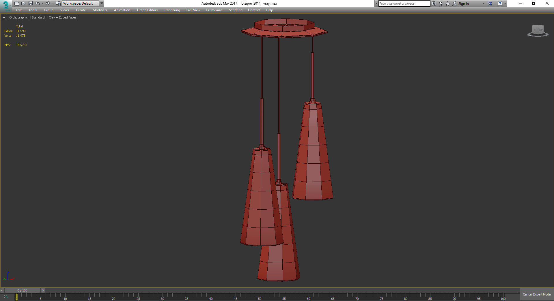 Chandeliers 3d models Collection 10 models Low-poly 3D model_13