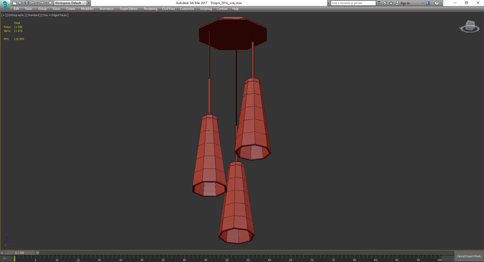 Chandeliers 3d models Collection 10 models Low-poly 3D model_9