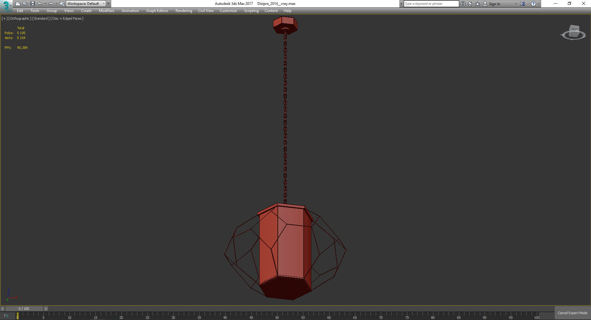 Chandeliers 3d models Collection 10 models Low-poly 3D model_47
