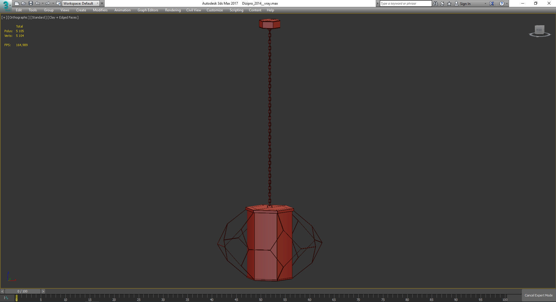 Chandeliers 3d models Collection 10 models Low-poly 3D model_46