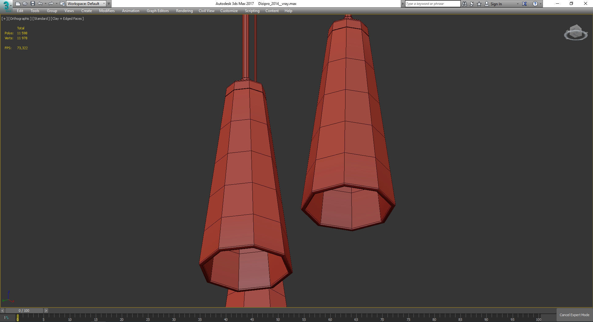 Chandeliers 3d models Collection 10 models Low-poly 3D model_1