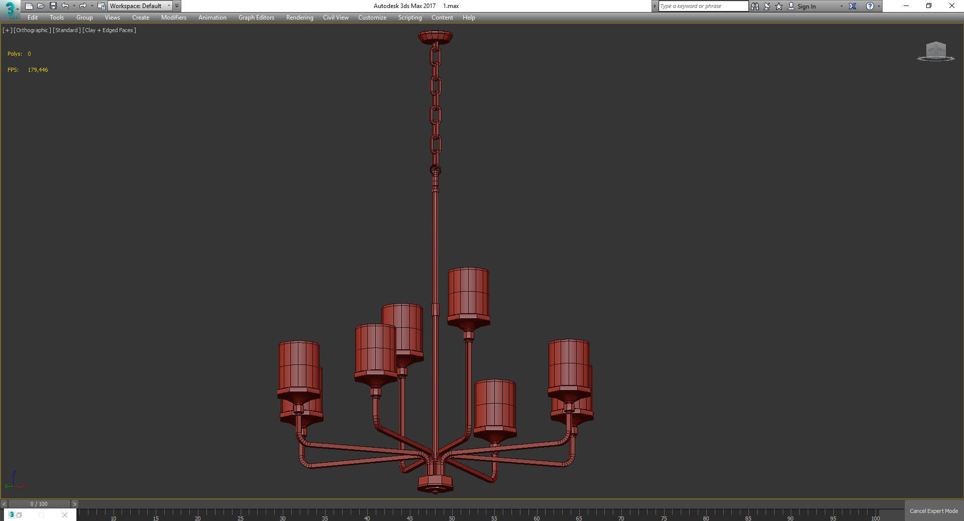 Chandeliers 3d models Collection 10 models Low-poly 3D model_9