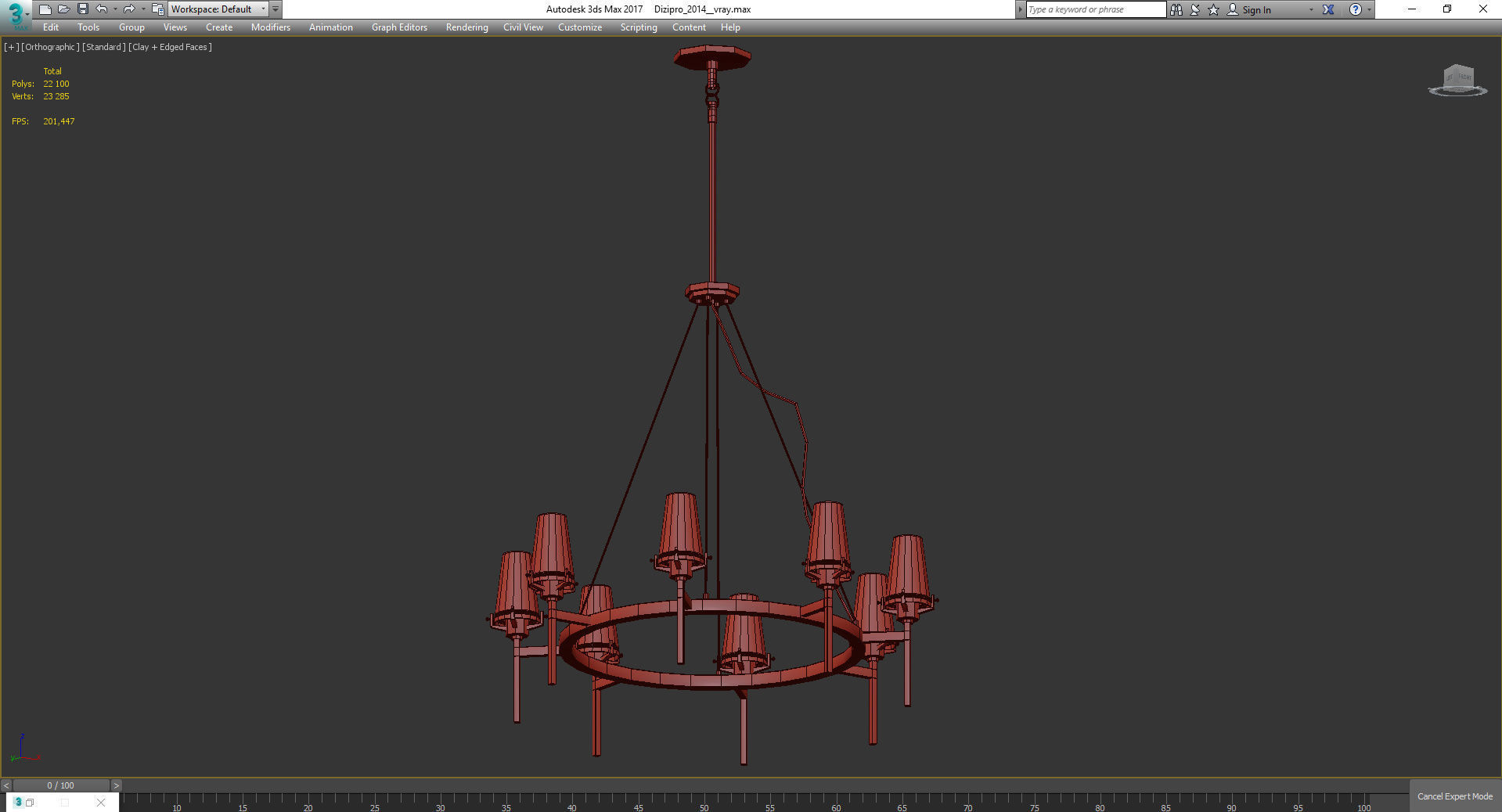 Chandeliers 3d models Collection 10 models Low-poly 3D model_29