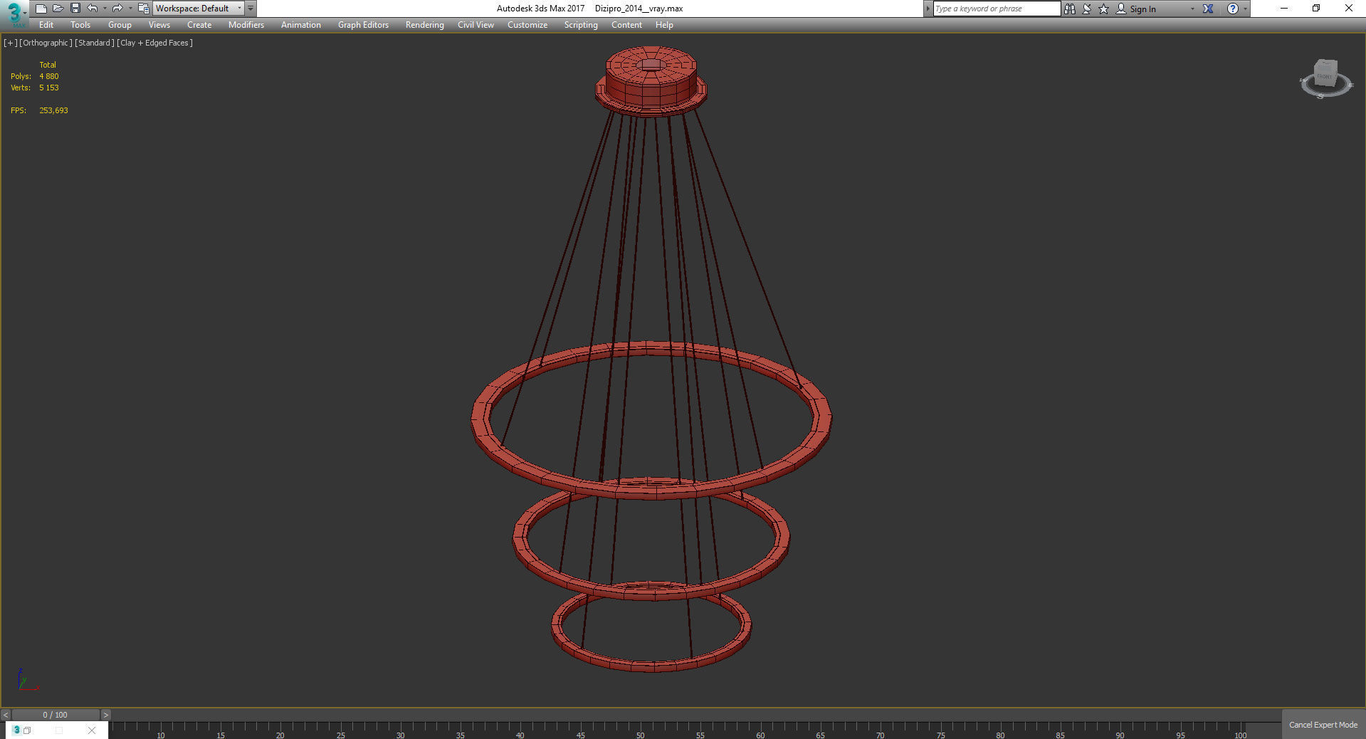 Chandeliers 3d models Collection 10 models Low-poly 3D model_6