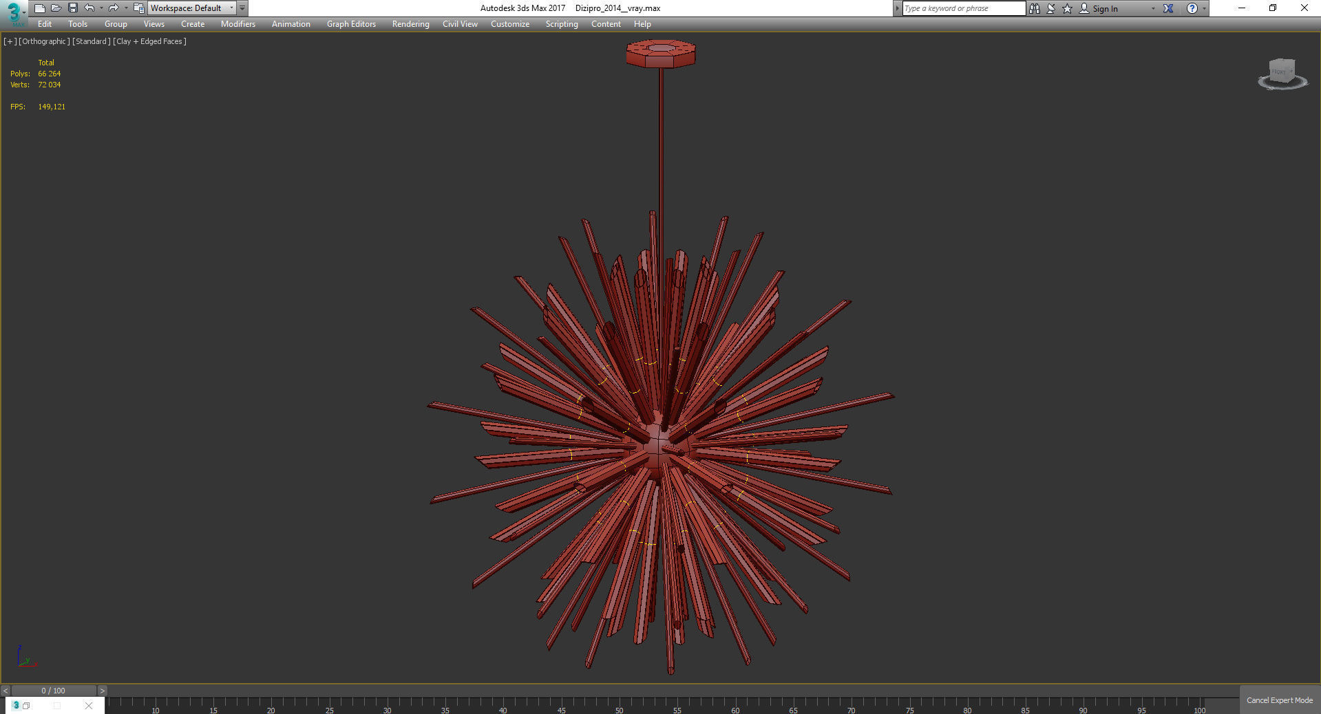 Chandeliers 3d models Collection 10 models Low-poly 3D model_18