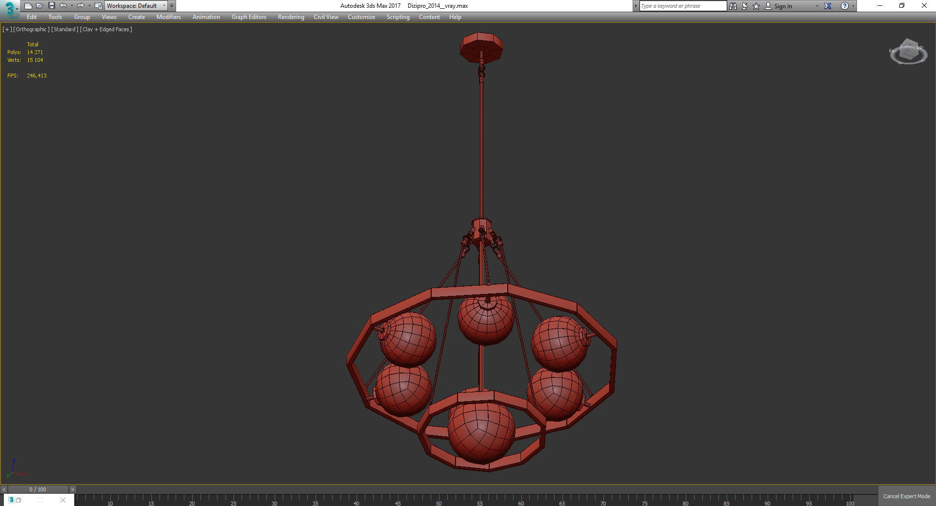 Chandeliers 3d models Collection 10 models Low-poly 3D model_19