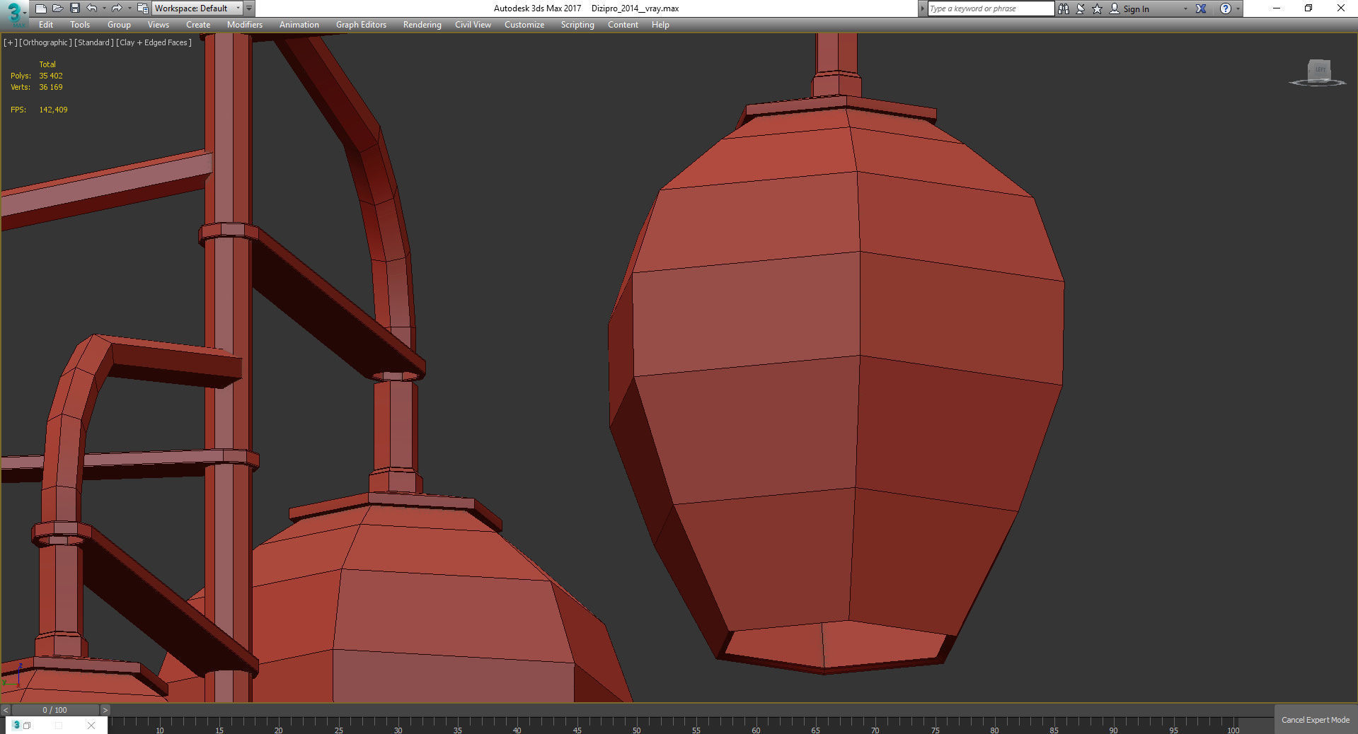 Chandeliers 3d models Collection 10 models Low-poly 3D model_25
