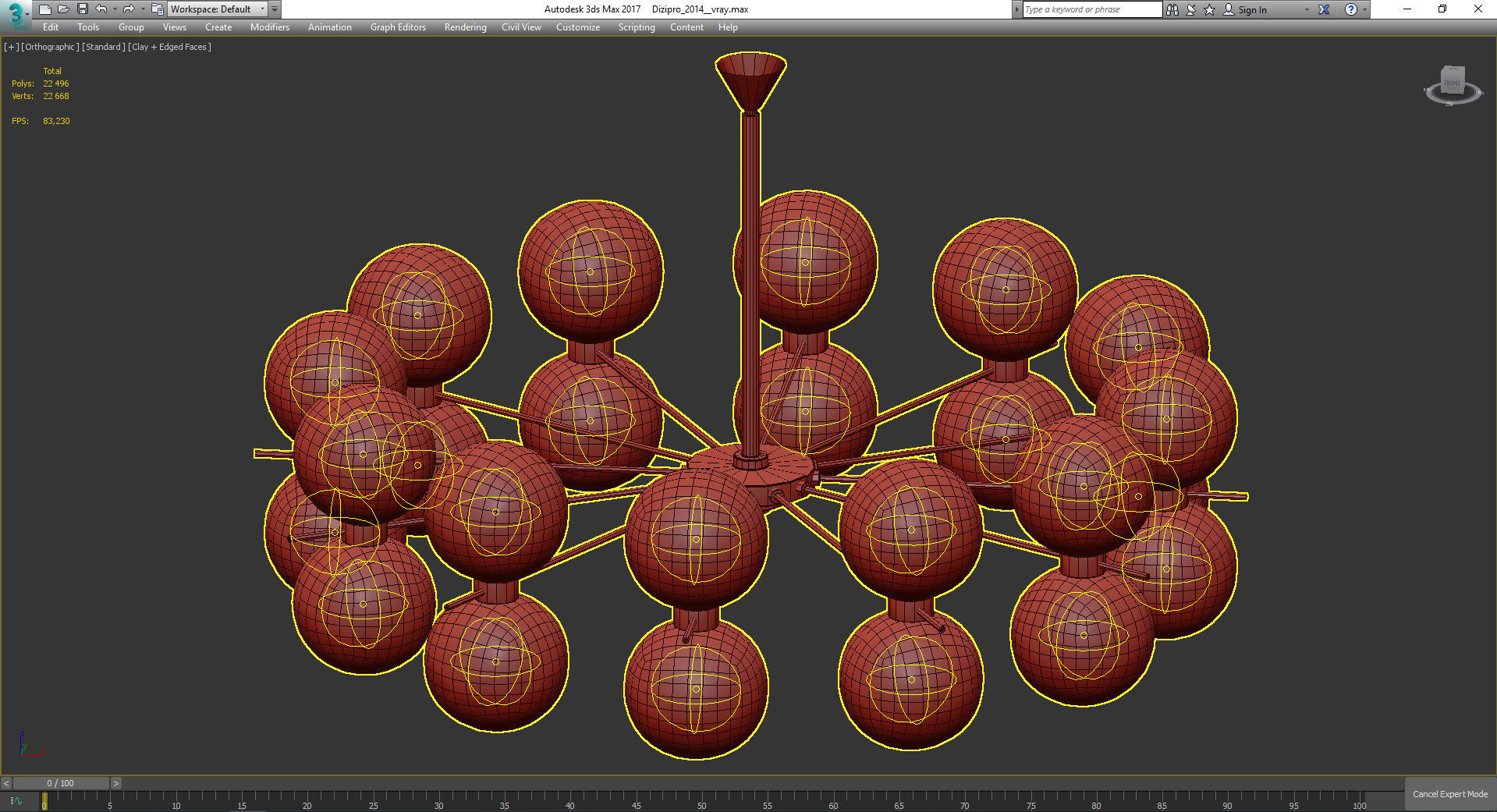 Chandeliers 3d models Collection 10 models Low-poly 3D model_18