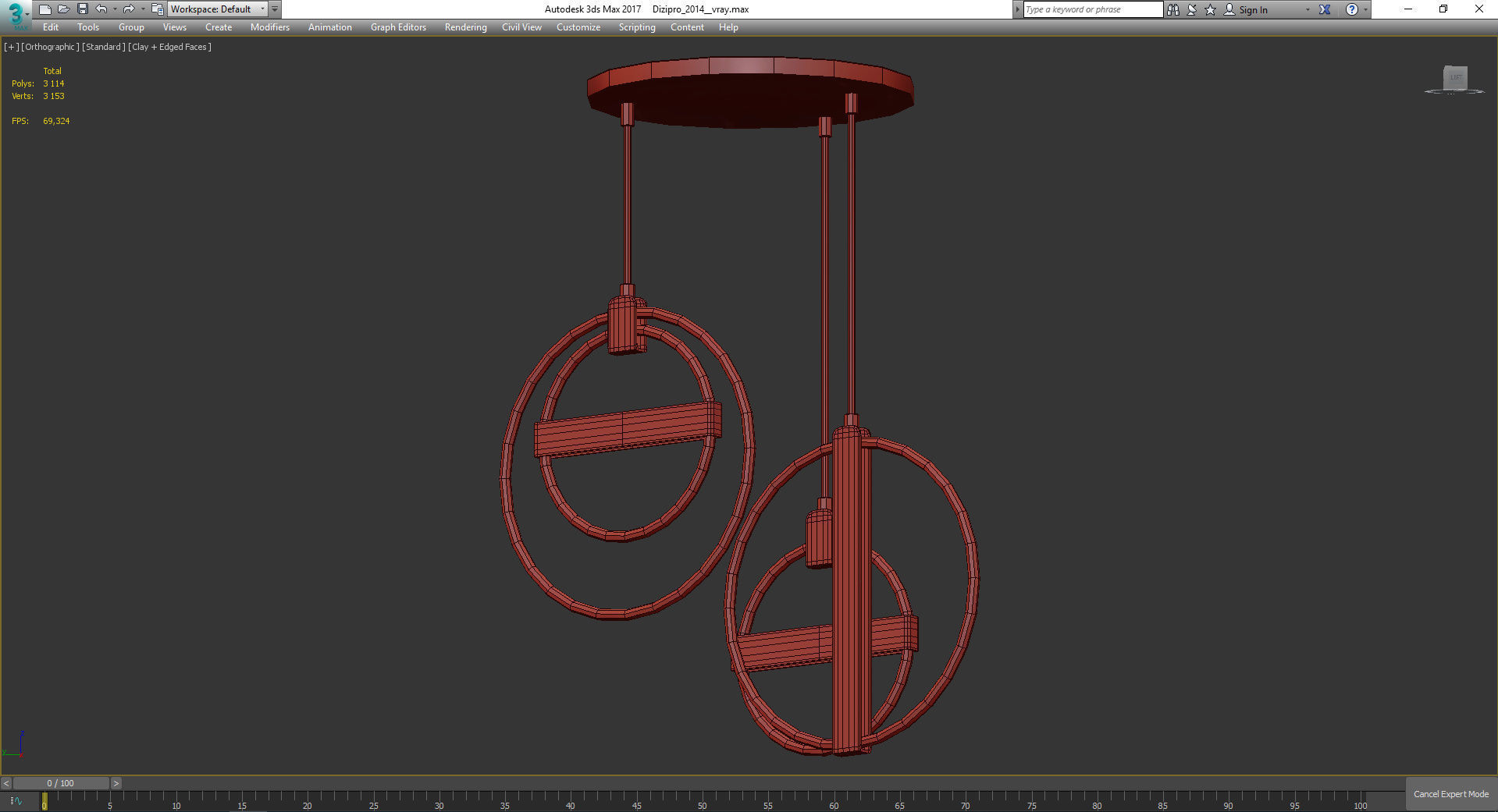 Chandeliers 3d models Collection 10 models Low-poly 3D model_4